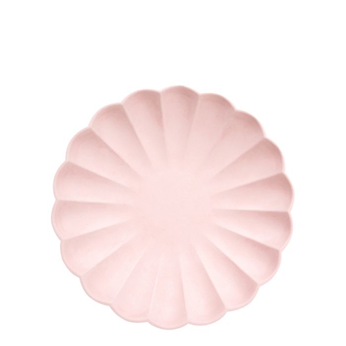 фото Набор тарелок meri meri эко розовые маленькие 8 шт