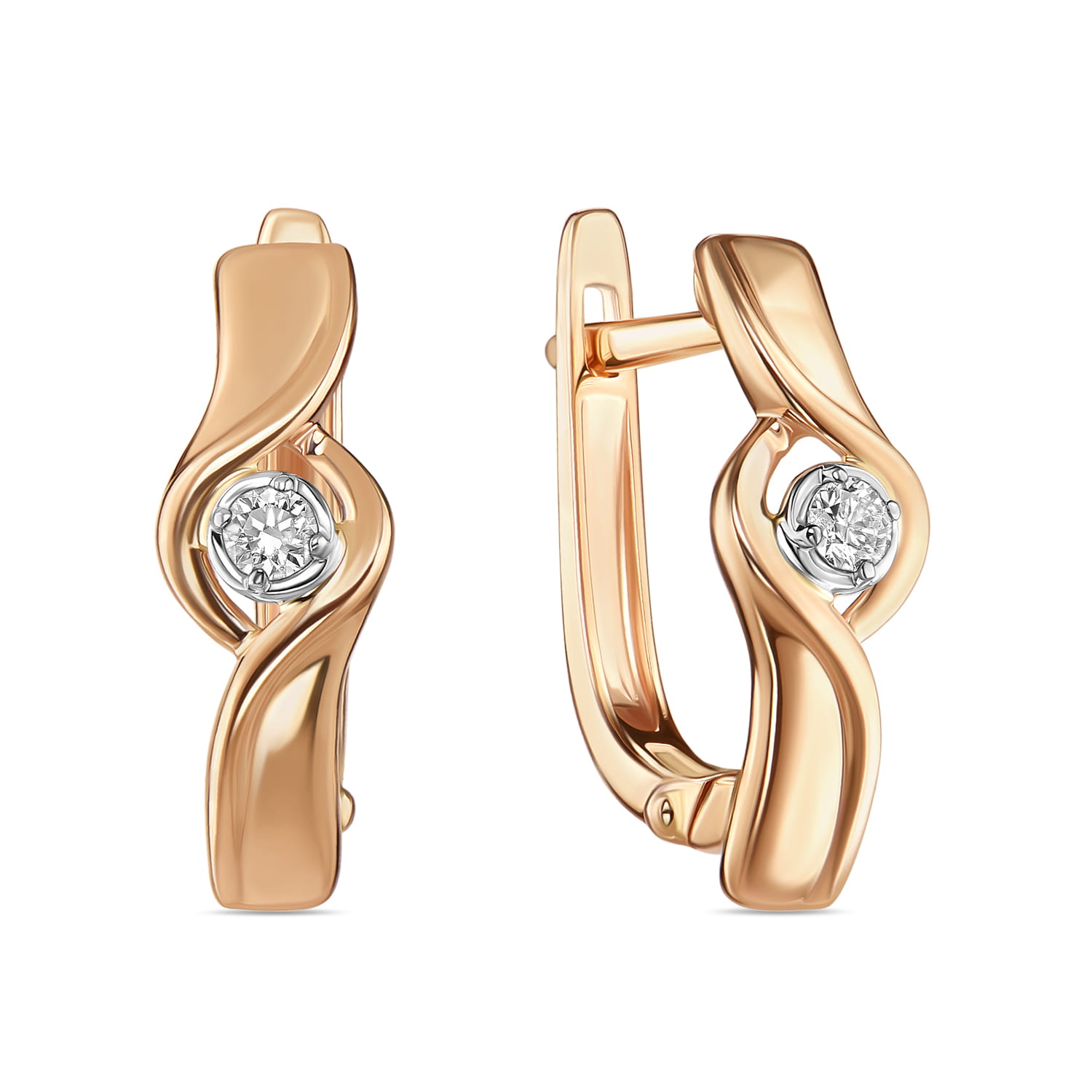 

Серьги из красного золота с бриллиантом MIUZ Diamonds