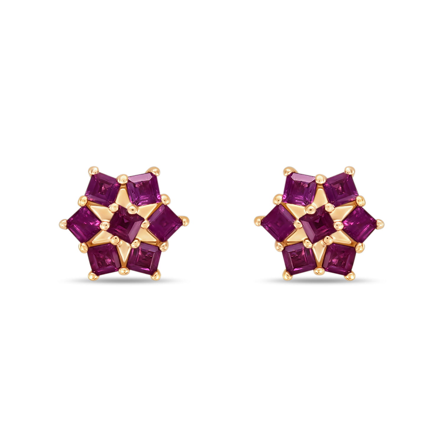 

Серьги-пусеты из красного золота с рубином MIUZ Diamonds