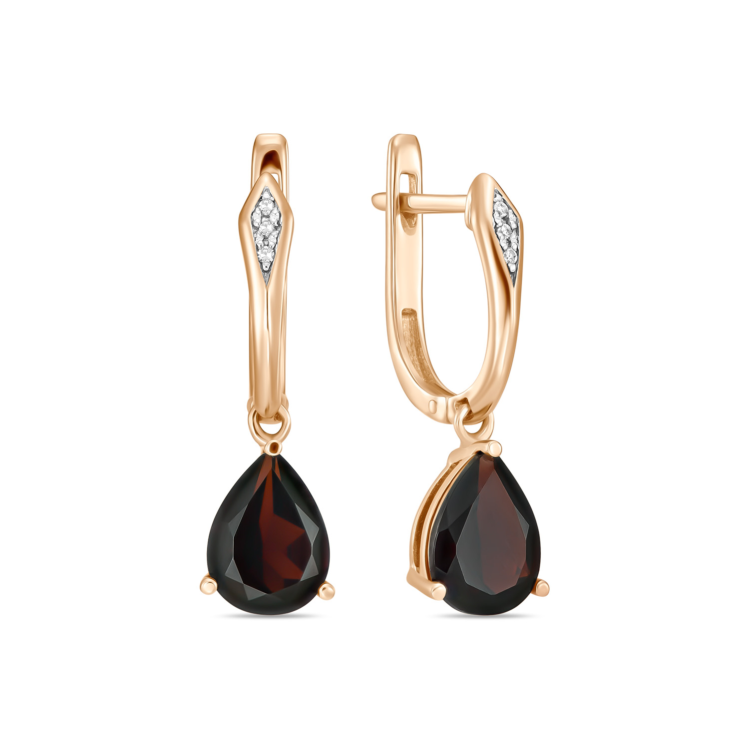 

Серьги из золота MIUZ Diamonds (Московский ювелирный завод) E01-34099-GR, гранат