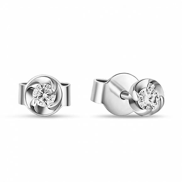 

Серьги-пусеты из белого золота с бриллиантом MIUZ Diamonds