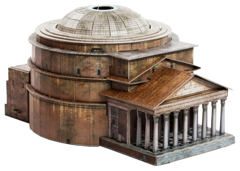 фото Сборная модель из картона "римский пантеон", масштаб 1:400 умбум