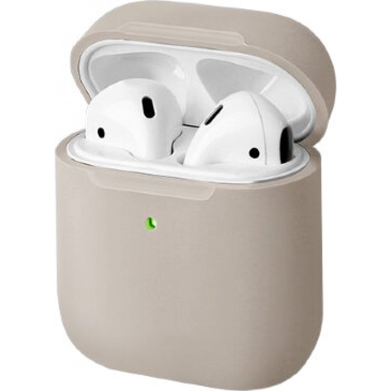 фото Чехол protection для airpods 1/2 beige nobrand