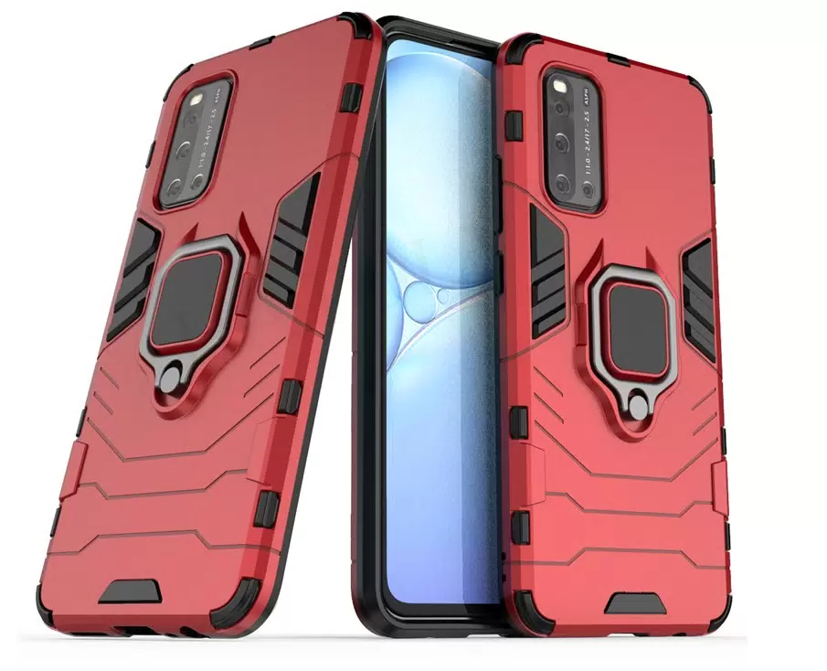 

Противоударный чехол-бампер-пенал MyPads для Vivo V19 красный