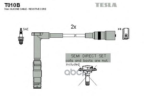 фото Комплект проводов зажигания tesla t010b