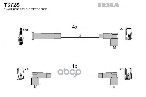 

Комплект Проводов Зажигания TESLA T372S
