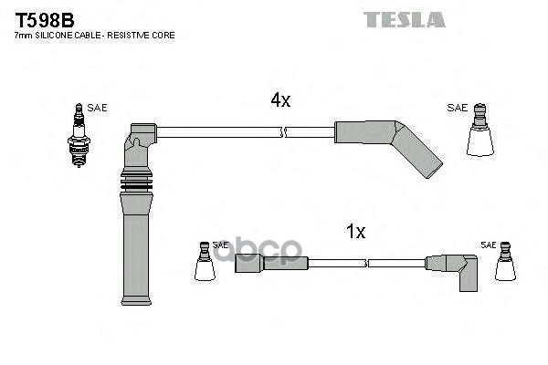 

Комплект Проводов Зажигания TESLA T598B