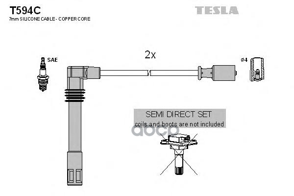 Комплект Проводов Зажигания TESLA T594C