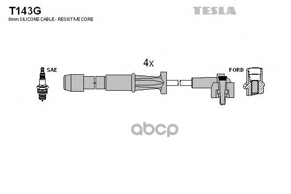 

Комплект Проводов Зажигания TESLA T143G