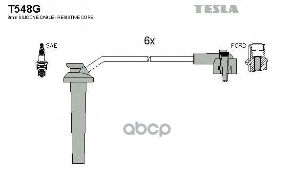 

Комплект Проводов Зажигания TESLA T548G