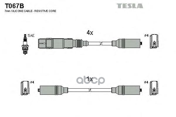 

Комплект Проводов Зажигания TESLA T067B