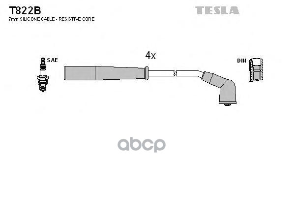 

Комплект Проводов Зажигания TESLA T822B