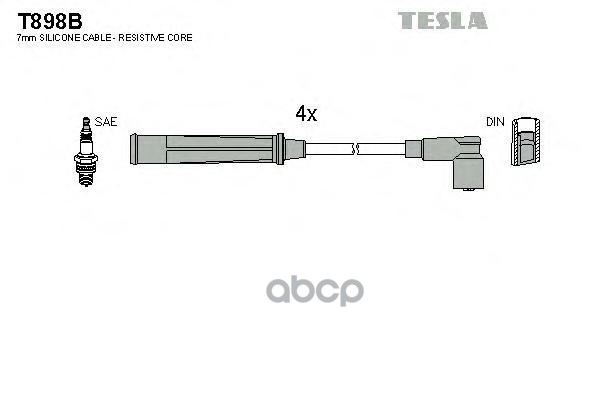 

Комплект Проводов Зажигания TESLA T898B