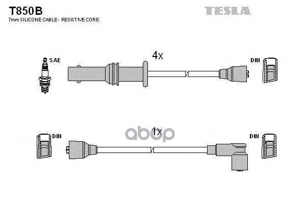 

Комплект Проводов Зажигания TESLA T850B