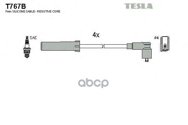 

Комплект Проводов Зажигания TESLA T767B