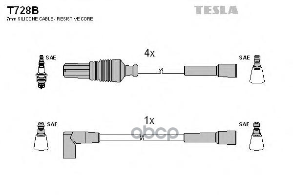 

Комплект Проводов Зажигания TESLA T728B