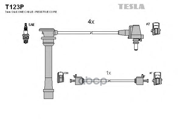 

Комплект Проводов Зажигания TESLA T123P