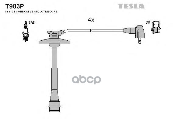 

Комплект Проводов Зажигания TESLA T983P