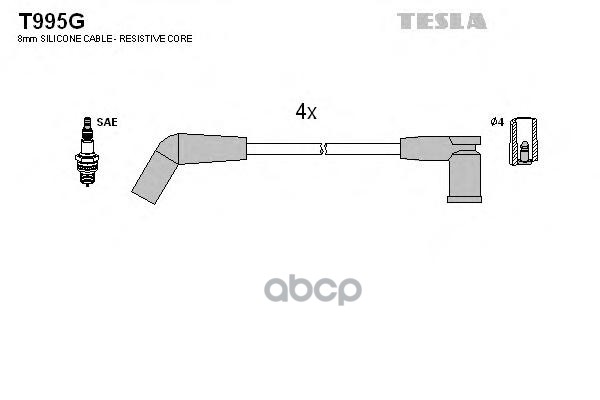 

Комплект Проводов Зажигания TESLA T995G