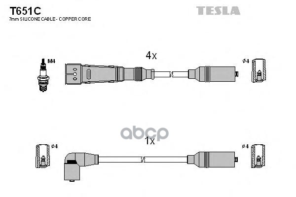 

Комплект Проводов Зажигания TESLA T651C