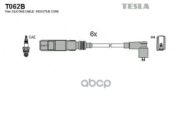 

Комплект Проводов Зажигания TESLA T062B