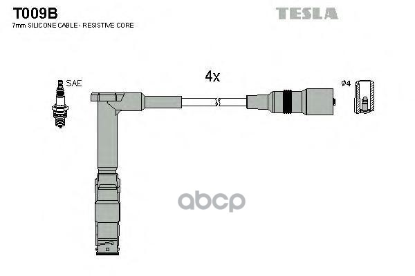 

Комплект Проводов Зажигания TESLA T009B