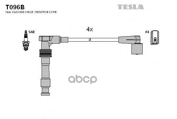 

Комплект Проводов Зажигания TESLA T096B