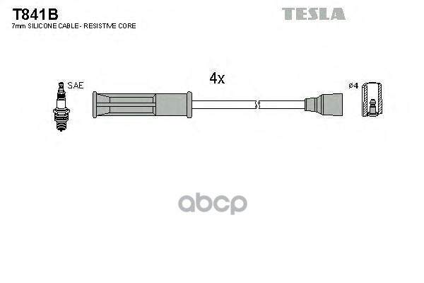 

Комплект Проводов Зажигания TESLA T841B