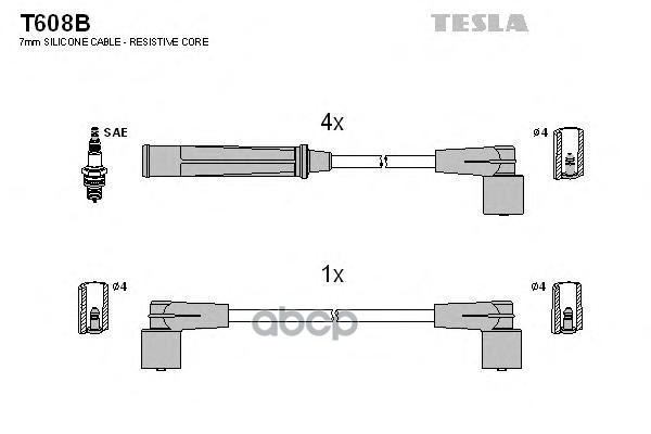 

Комплект Проводов Зажигания TESLA T608B