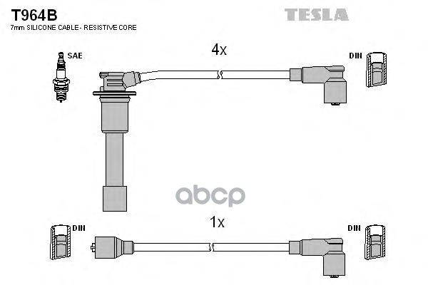 

Комплект Проводов Зажигания TESLA T964B