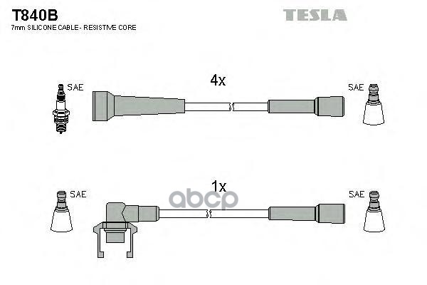 

Комплект Проводов Зажигания TESLA T840B