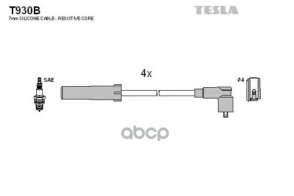 

Комплект Проводов Зажигания TESLA T930B