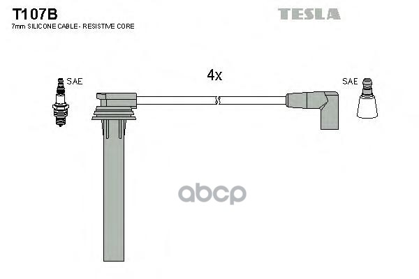 

Комплект Проводов Зажигания TESLA T107B