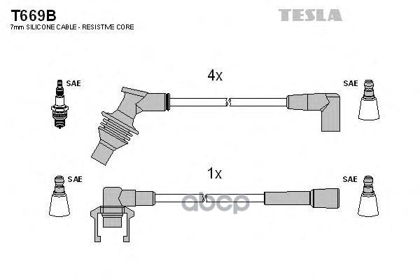 

Комплект Проводов Зажигания TESLA T669B