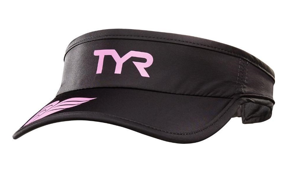 фото Бейсболка tyr running visor, one size, black/pink