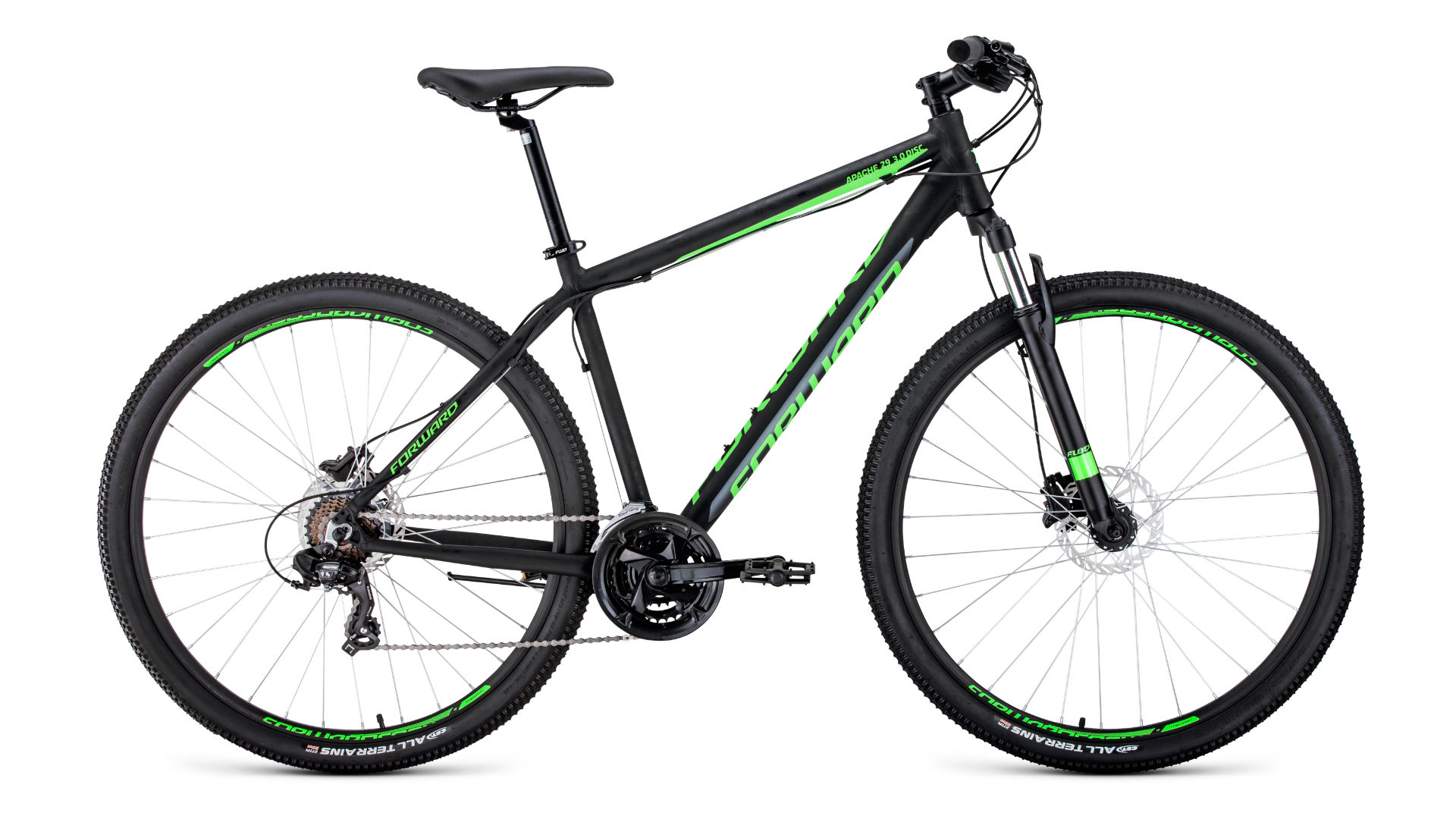 фото Велосипед forward apache 29 3.0 disc 2020 17" black/green