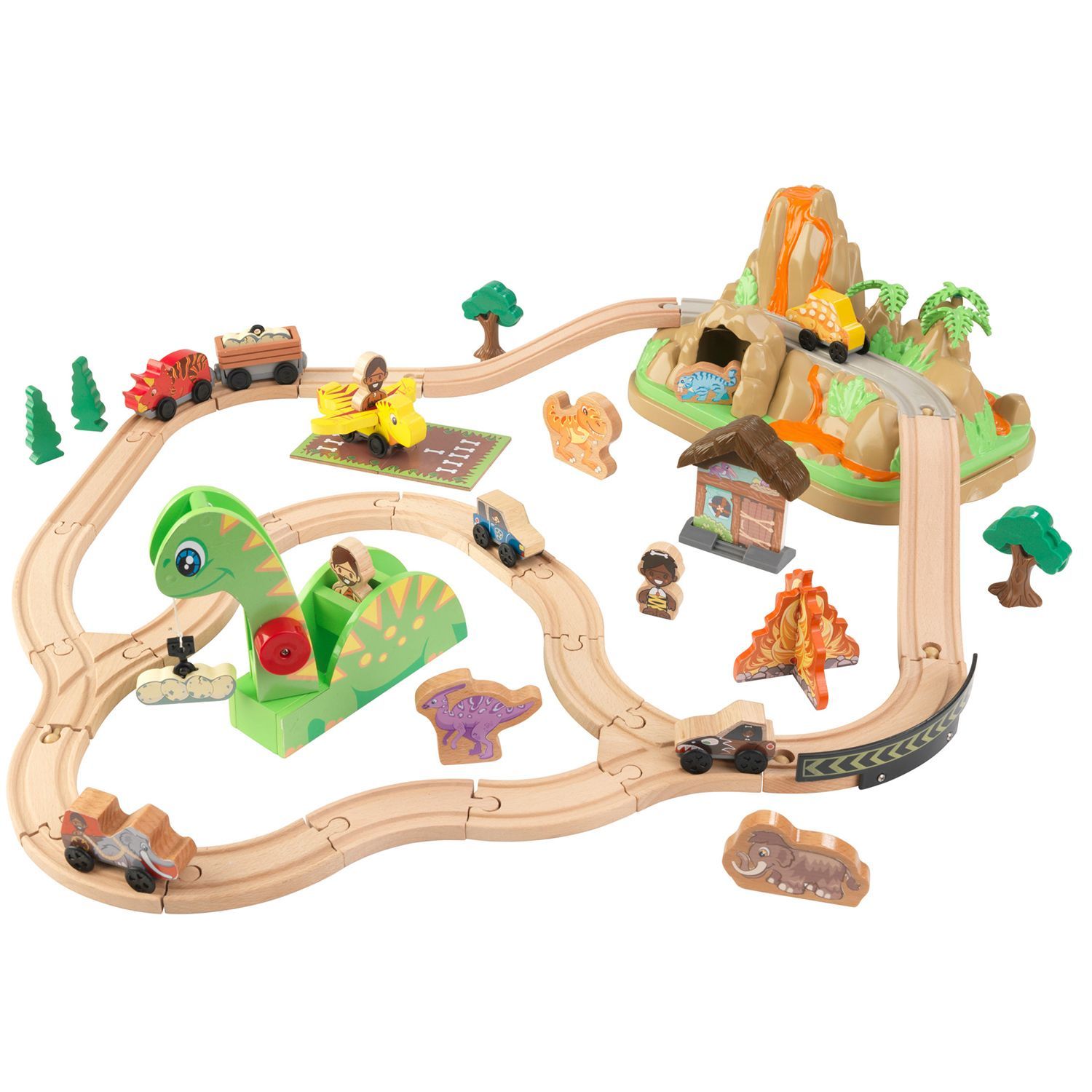 

Деревянная трасса KidKraft Динозавр, Парковки, гаражи, автотреки