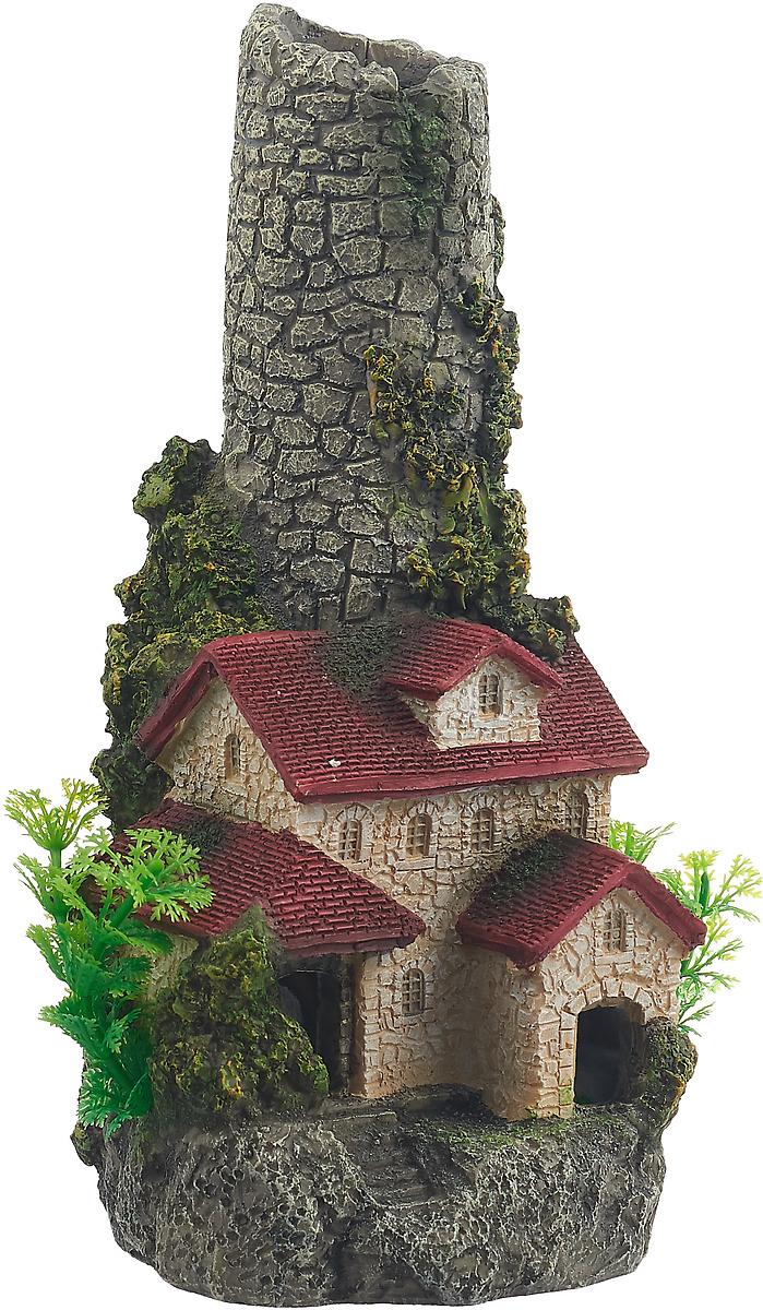 

Грот для аквариума Barbus Decor 009 Замок, пластик, 15х14,5х28 см, Decor 009 Замок
