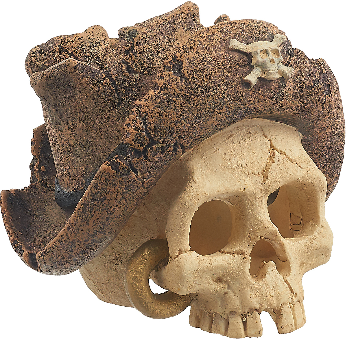 Грот для аквариума Barbus Decor 138 Пиратский череп, пластик, 15х13,5х13 см