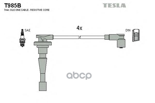 

Комплект Проводов Зажигания TESLA T985B