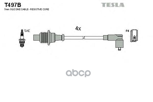 

Комплект Проводов Зажигания TESLA T497B