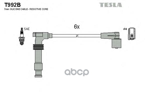 

Комплект Проводов Зажигания TESLA T992B