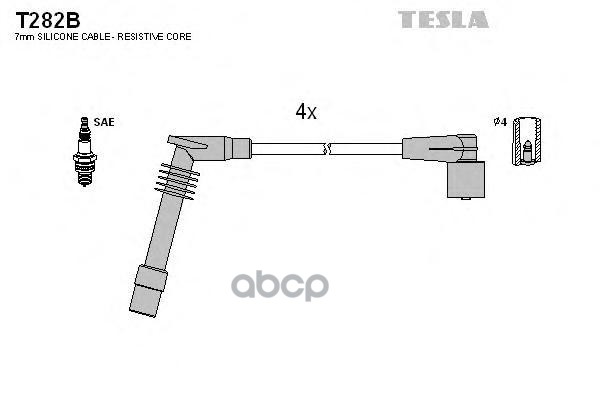 

Комплект Проводов Зажигания TESLA T282B