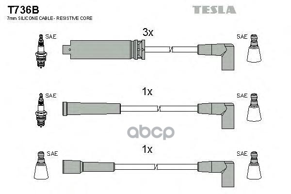 

Комплект Проводов Зажигания TESLA T736B