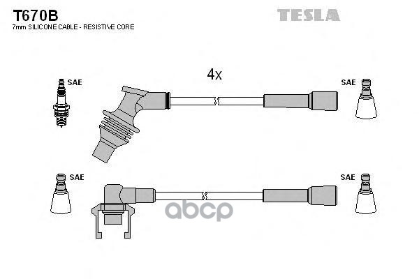 

Комплект Проводов Зажигания TESLA T670B