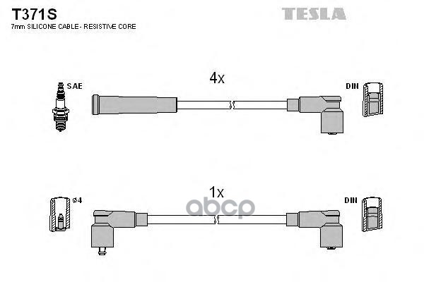 

Комплект Проводов Зажигания TESLA T371S
