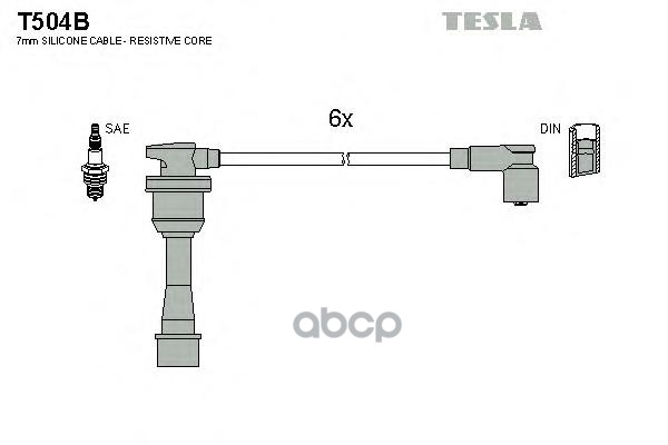 

Комплект Проводов Зажигания TESLA T504B