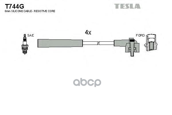 

Комплект Проводов Зажигания TESLA T744G