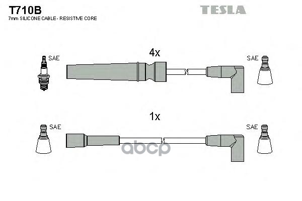 

Комплект Проводов Зажигания TESLA T710B