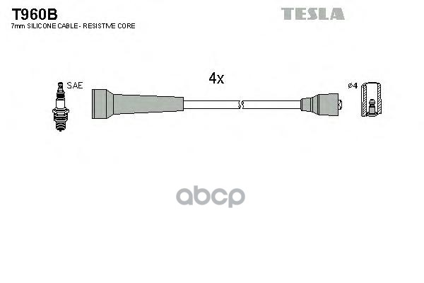 

Комплект Проводов Зажигания TESLA T960B